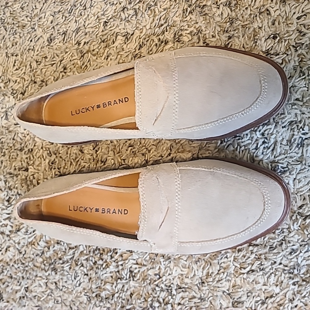 Lucky Brand Suede Loafers Size 6.5 US Women's